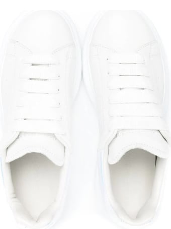 Alexander McQueen Unisex Kid White Oversize Sneakers With Iridescent Spoiler