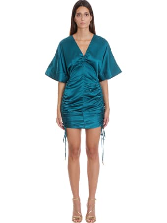 Cult Gaia Fiona Dress In Petroleum Polyester