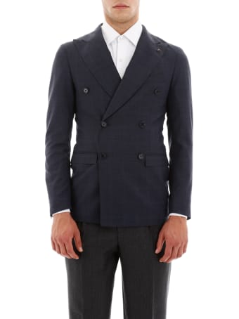 CC Collection Corneliani Deconstructed Tartan Blazer