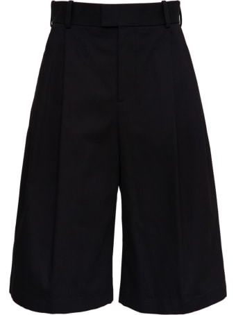 Bottega Veneta Black Cotton Bermuda Shorts