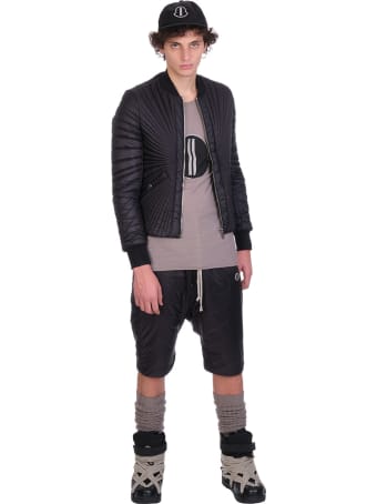 Moncler + Rick Owens Sl Tee T-shirt In Taupe Cotton