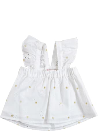 Lili Gaufrette Newborn Shirt With Embroidery
