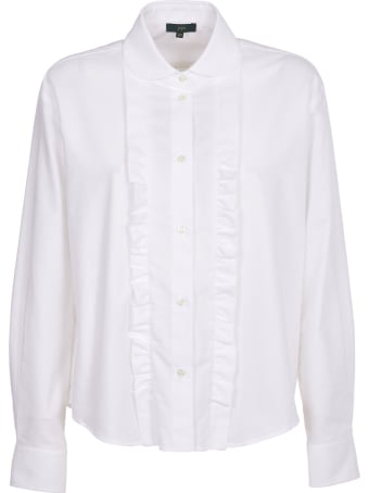 Jejia White Shirt With Ruffles