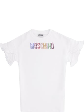 Moschino Logo Print Cotton Sweatdress
