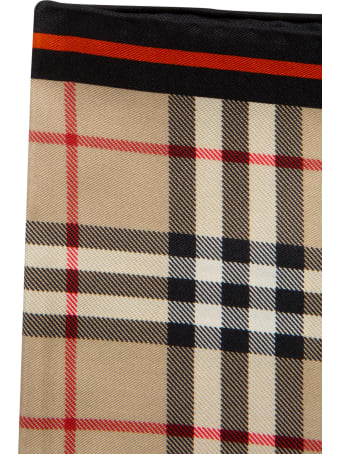 Burberry Logo Motif Fringe Edge Scarf