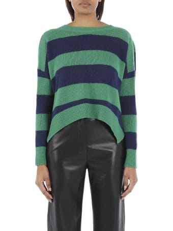 Marni Striped Wool And Cashmere Sweater With Open Back