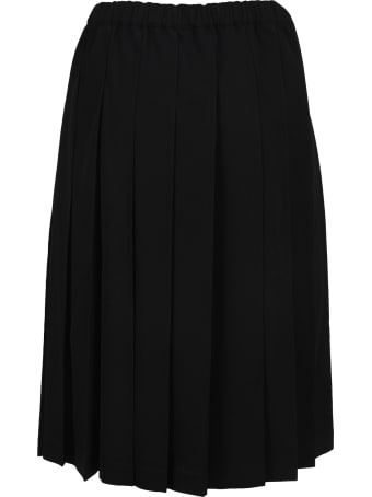 Comme Des Garçons Girl Pleated High-waist Wool Skirt
