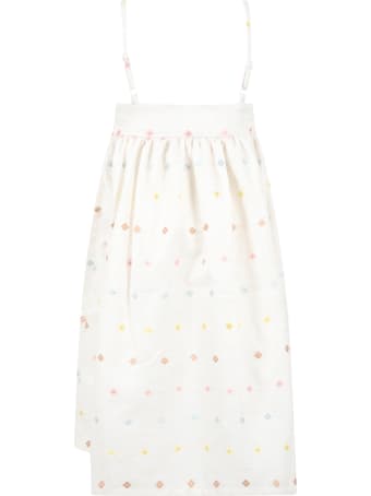 The New Society Ivory ''cecile'' Dress For Girl With Flowers