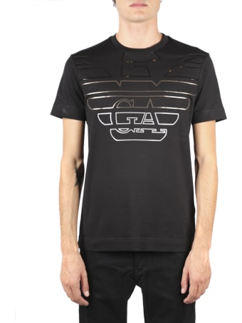 Emporio Armani Black Cotton T-shirt