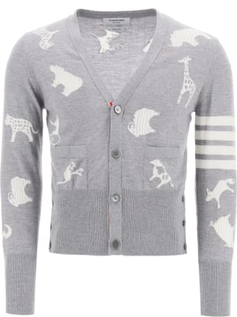 Thom Browne Cardigan Animal Intarsia