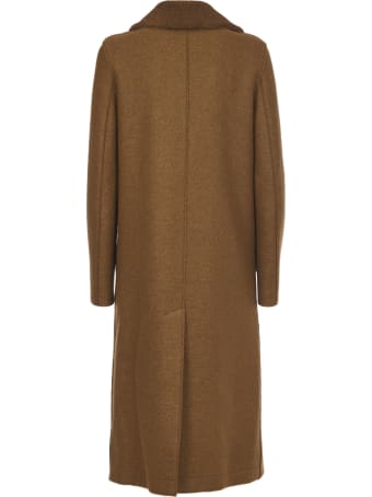 Harris Wharf London Brown Double-breasted Coat