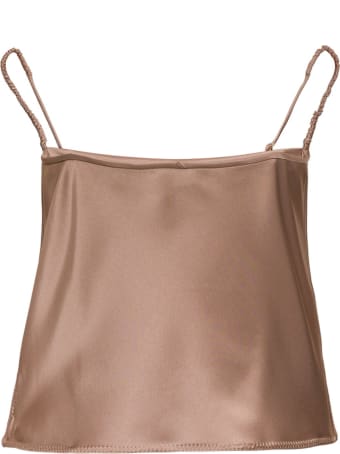 Nanushka Nude Silk Tank Top
