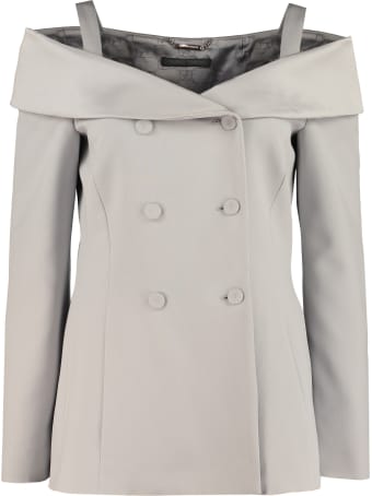Alberta Ferretti Double-breasted Slim Fit Blazer