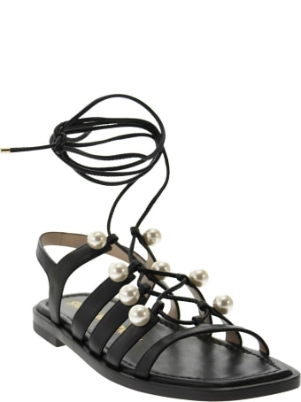 Stuart Weitzman Goldie Lace Up Black