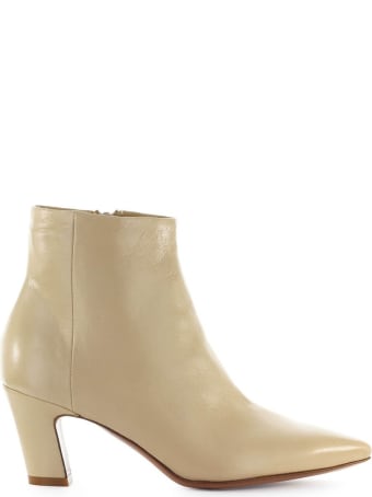 Fiori Francesi Beige Leather Ankle Boot