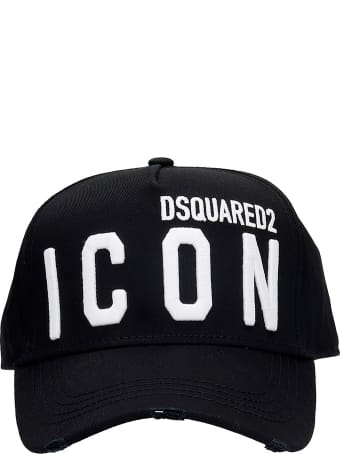 Dsquared2 Icon Hats In Black Cotton