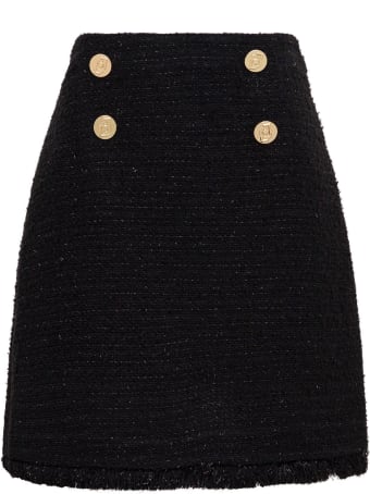 Liu-Jo Black Tweed Skirt
