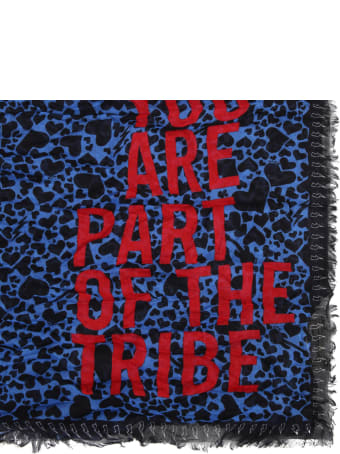 Zadig & Voltaire Blue Pashmina For Girl With Hearts