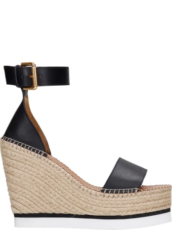 See by Chloé Wedges In Black Leather