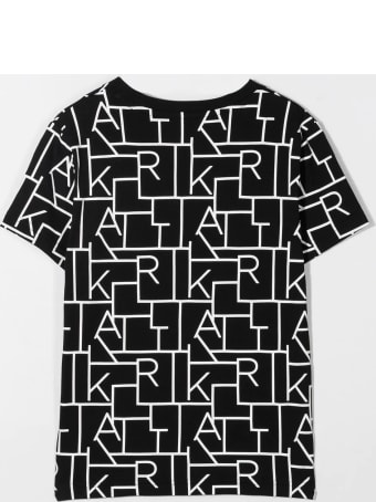 Karl Lagerfeld Kids Black T-shirt With Print