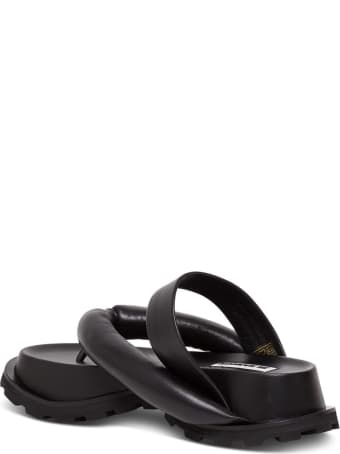 Jil Sander Outdoor Platform Sandals In Nappa Leather