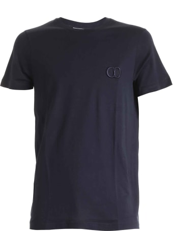 Dior Homme Dior Cd Embroidered Blue Navy T-shirt