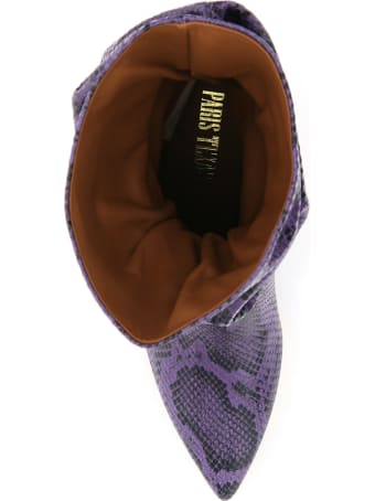 Paris Texas Python Print Slouchy Boots