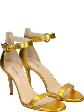 Fabio Rusconi Sandals In Gold Leather