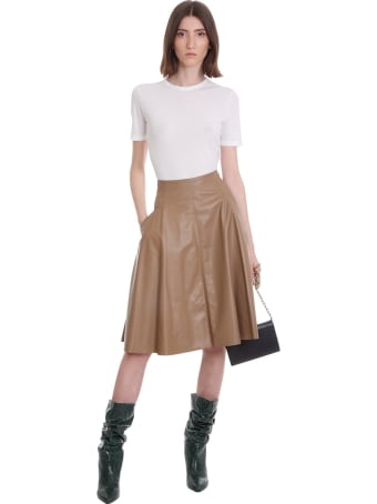 DROMe Skirt In Brown Leather
