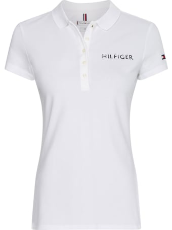 Tommy Hilfiger Polo Shirt With Logo In White Cotton