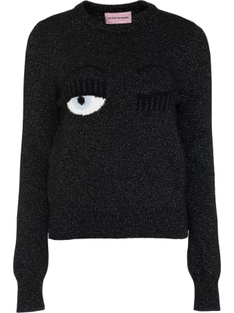 Chiara Ferragni Flirting Intarsia Lurex Sweater