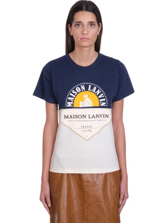 Lanvin T-shirt In Blue Cotton