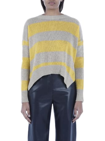 Marni Striped Wool And Cashmere Sweater With Open Back