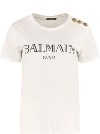 Balmain Logo Cotton T-shirt
