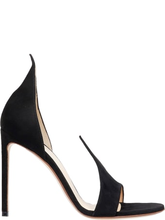 Francesco Russo Sandals In Black Suede