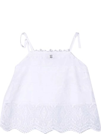 Ermanno Scervino Junior Tank Top With Embroidery