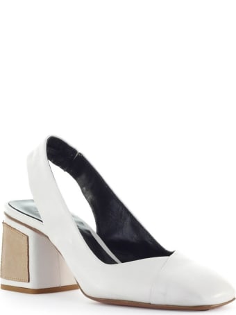 Fiori Francesi White Leather Slingback Pump