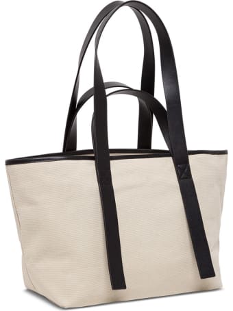 Off-White Tote Commercial Shopper In Canvas