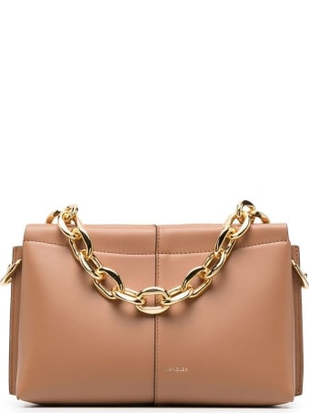 Wandler Carly Handbag In Brown Leather With Logo