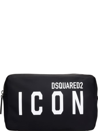 Dsquared2 Beauty Case In Black Nylon