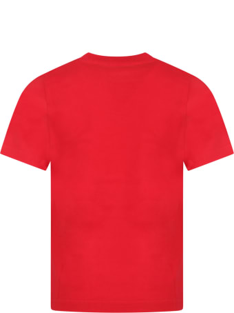 Dsquared2 Red T-shirt For Boy With Logo