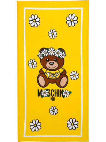 Moschino Yellow Beach Towel With Print