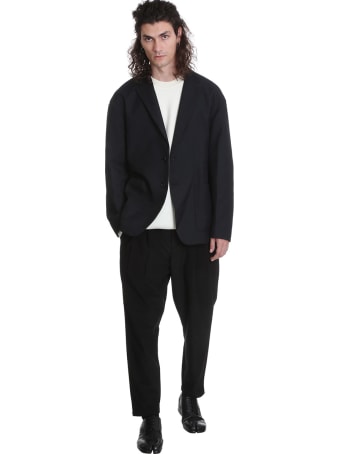 Attachment Blazer In Black Wool