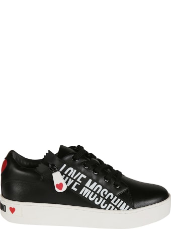 Love Moschino Side Zipped Logo Print Sneakers