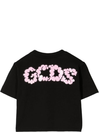 GCDS Black Cotton T-shirt