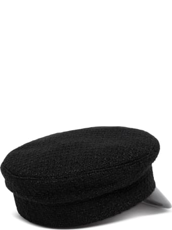 Ruslan Baginskiy Monogram-embroidered Black Baker Boy Cap