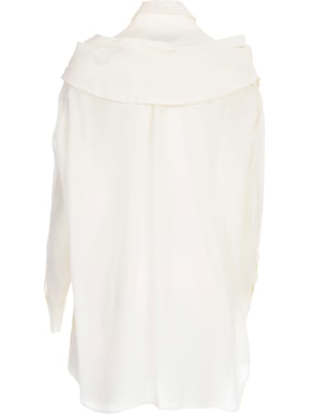 Simone Rocha Masculine Bow Shirt Silk