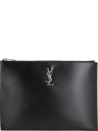 Saint Laurent Leather Tablet Pouch