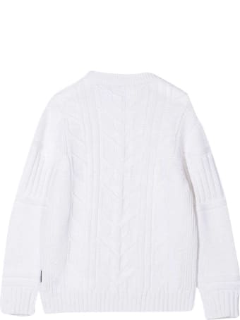 Stone Island Junior White Sweater