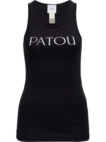 Patou Cotton Tank Top With Logo Print